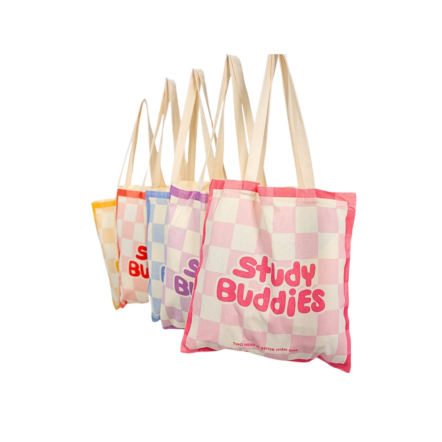 Study Buddies Tote-ally Checkered Bag