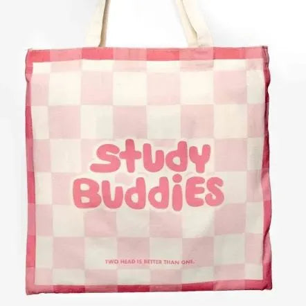 Study Buddies Tote-ally Checkered Bag
