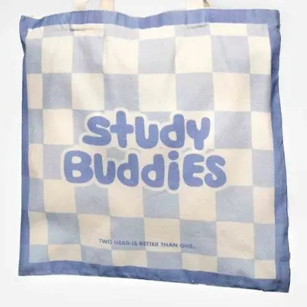 Study Buddies Tote-ally Checkered Bag