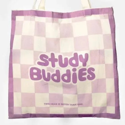 Study Buddies Tote-ally Checkered Bag