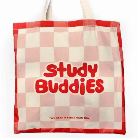 Study Buddies Tote-ally Checkered Bag