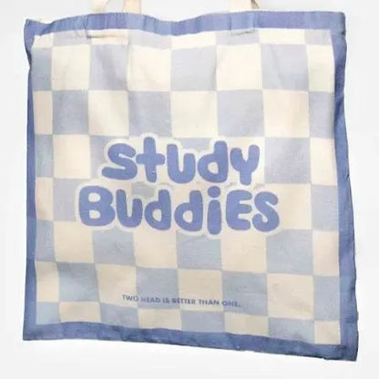 Study Buddies Tote-ally Checkered Bag